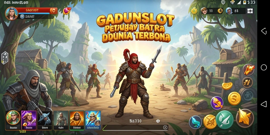 Screenshot gameplay GADUNSLOT menampilkan eksplorasi dunia terbuka.