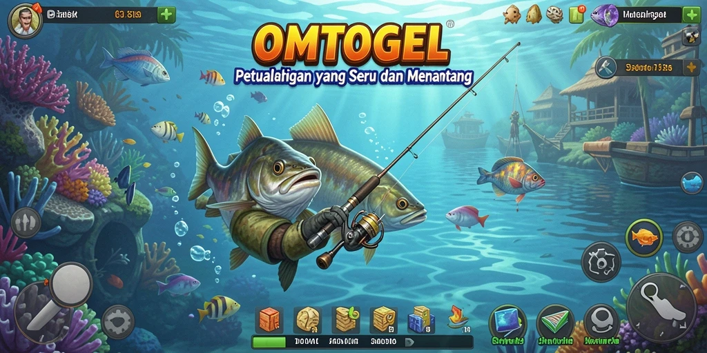 Tampilan gameplay OMTOGEL dengan suasana memancing yang menakjubkan.