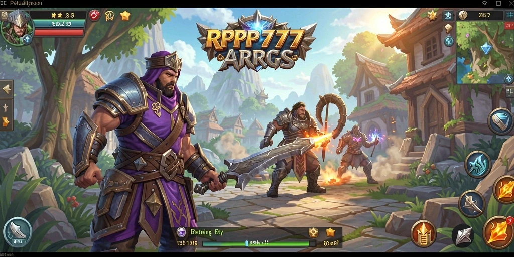 Tampilan gameplay RPRP777 dengan aksi seru dan karakter menarik.
