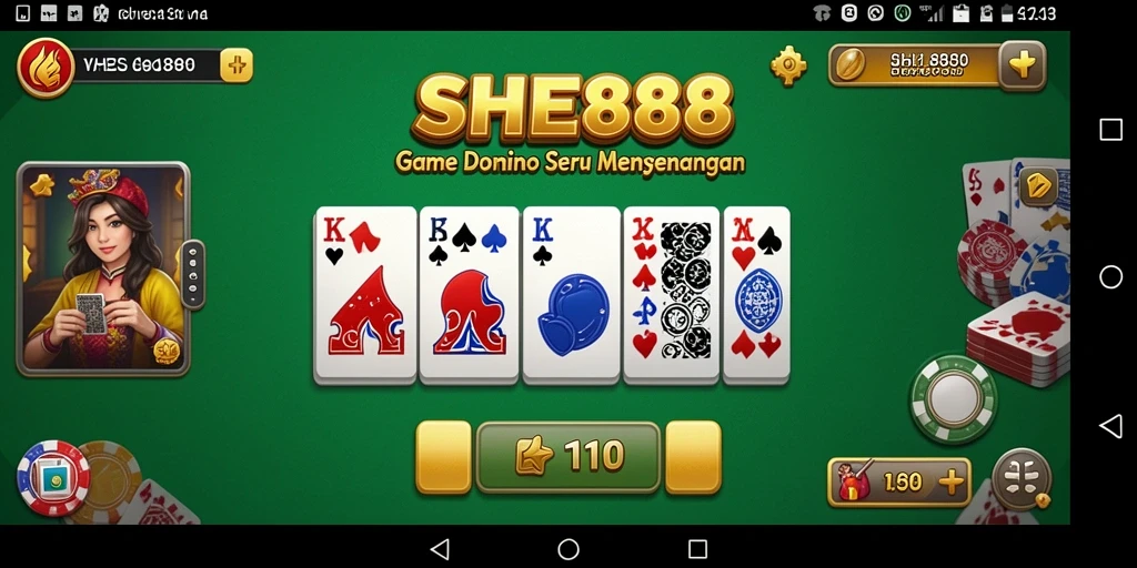 Tampilan gameplay Domino yang seru di SHE888.