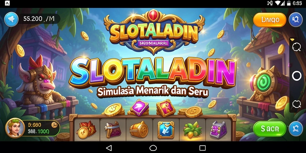 Screenshot utama SLOTALADIN menampilkan gameplay simulasi yang menarik.