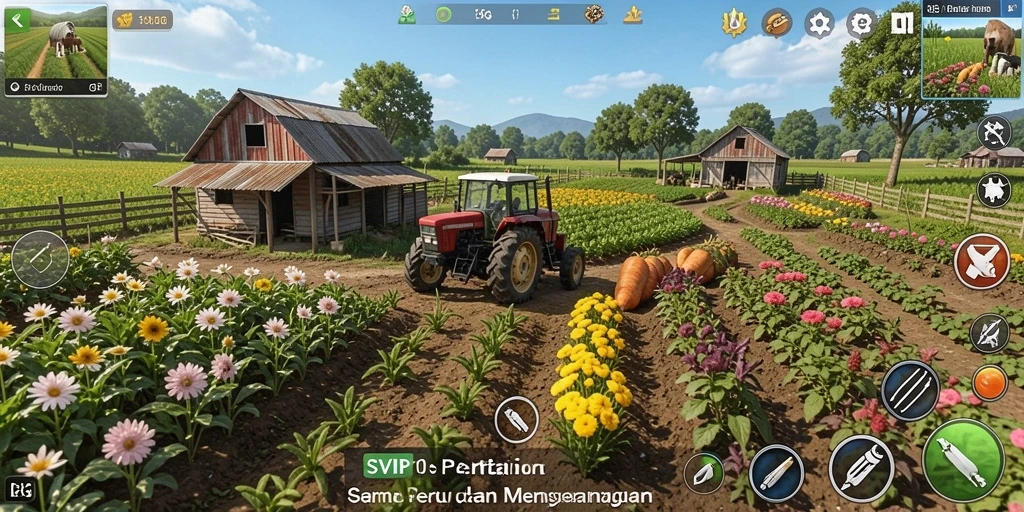 Tampilan gameplay SVIP10 yang menggugah selera bertani.